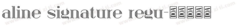 aline signature regu字体转换